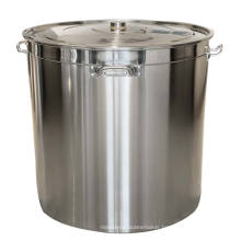 Stainless steel 304 soup pail with cover for thickened soup pot kitchen restaurant storage pail